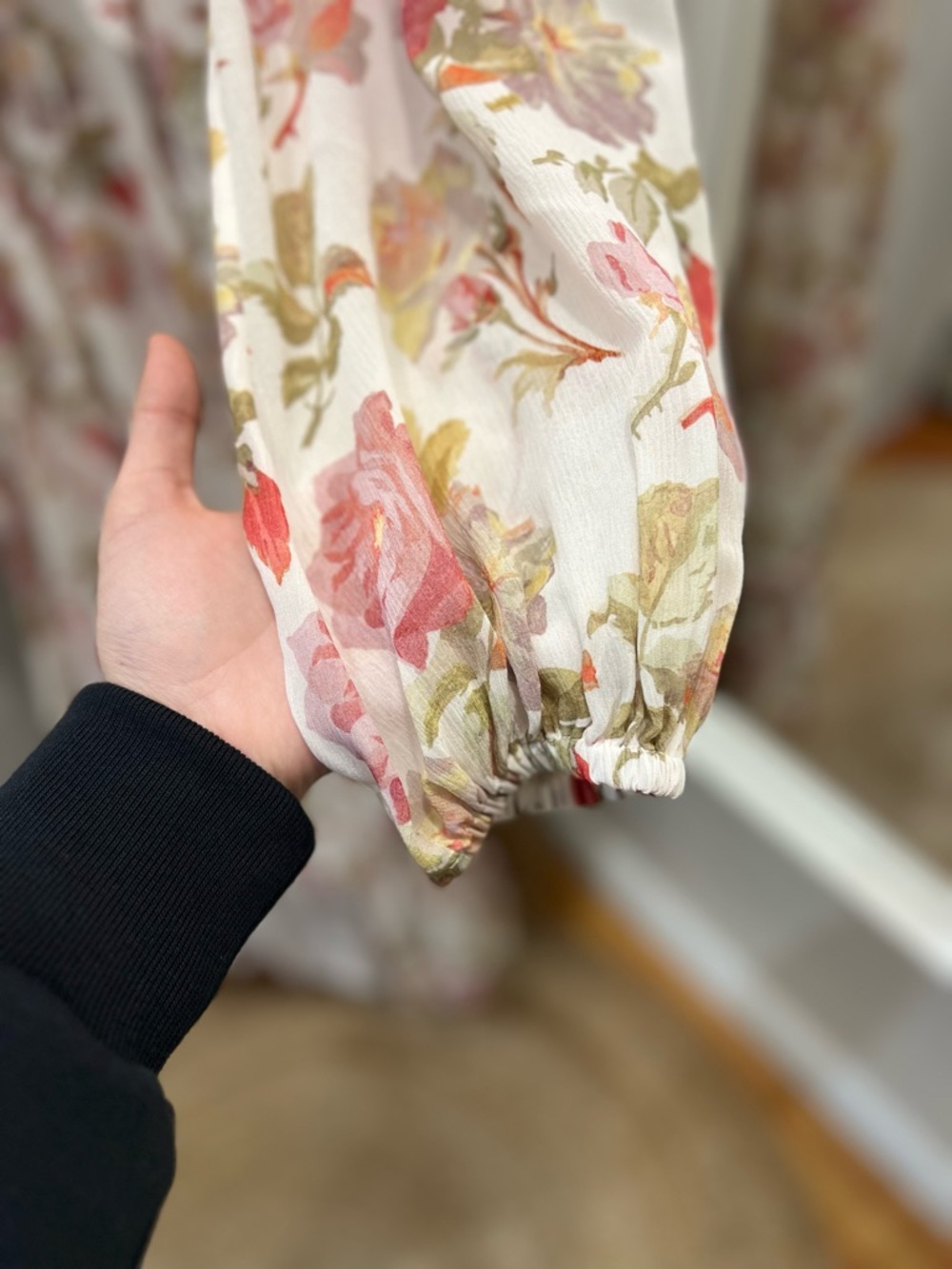 The Kooples Floral English Roses Ruffle Maxi Dress - Picture 7 of 16